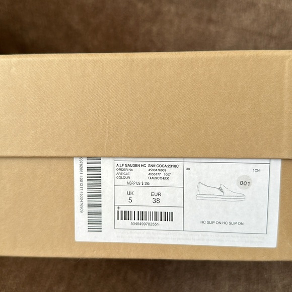 BURBERRY Multicolor Canvas And Leather Gauden Slip On Sneakers Size 38 - Picture 11 of 11